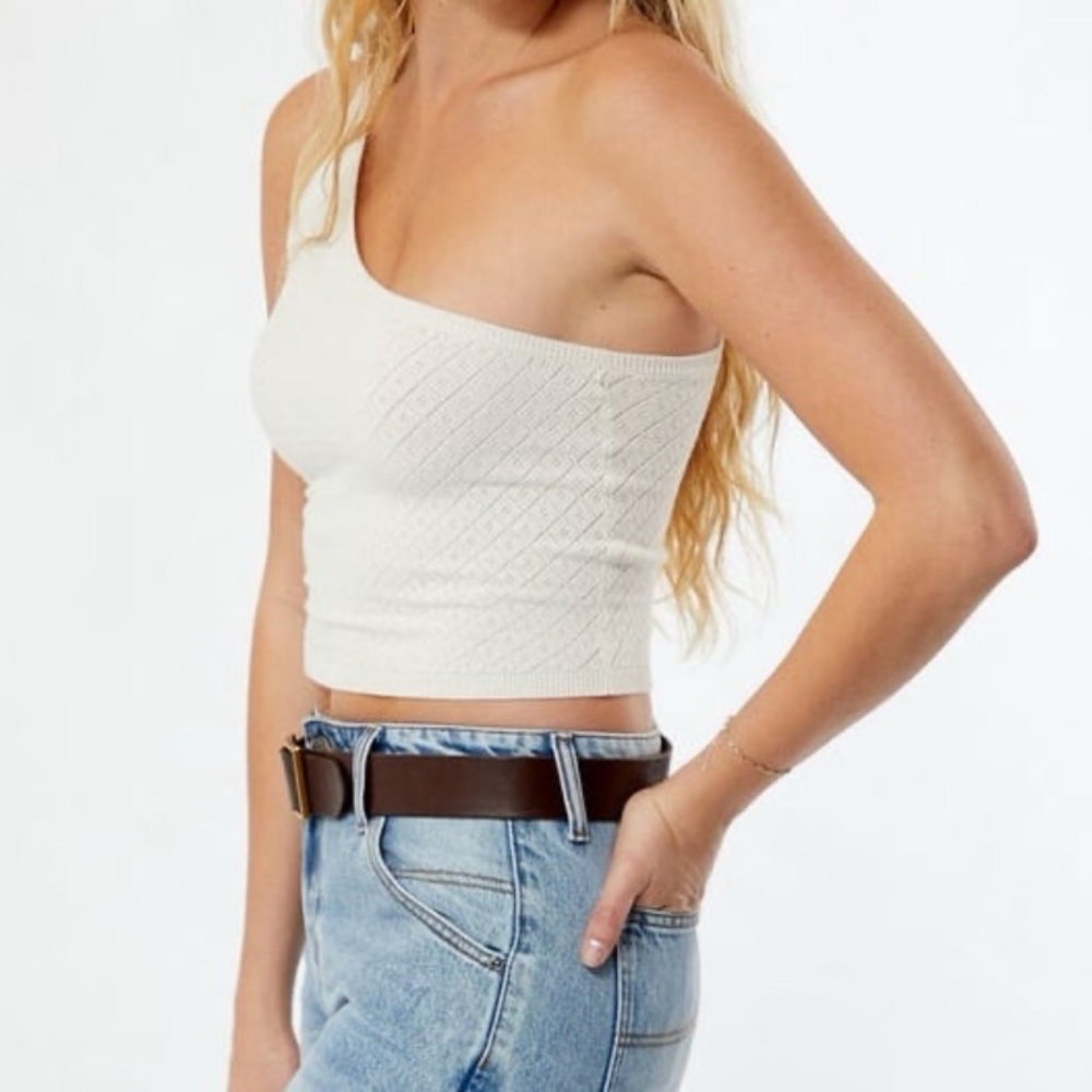 Pointelle One Shoulder Tank